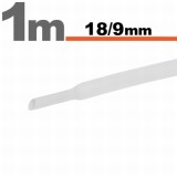 Tub termocontractibil Alb 18 / 9 mm