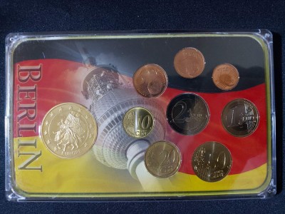 Euro set - Germania 2002 - 2010 - 8 monede + Medalie comemorativă foto