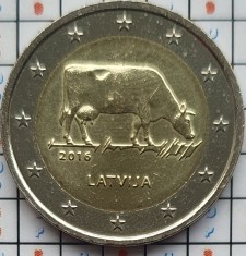 Letonia 2 euro 2016 UNC - Latvian farming and countryside - km 175 - E001