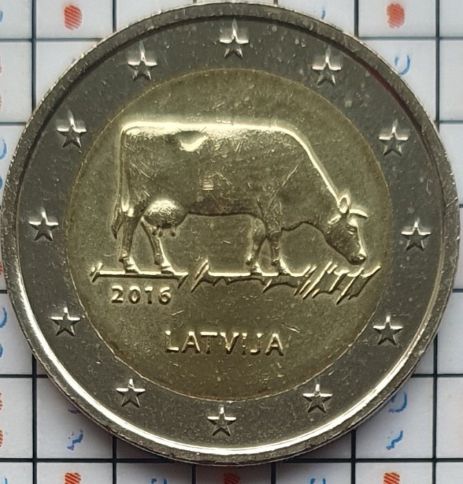 Letonia 2 euro 2016 UNC - Latvian farming and countryside - km 175 - E001