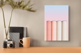 Cer pastelat coloane abstracte moderne, 26 x 39 cm, CMCLASS