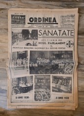 Ziarul Ordinea 9 Iunie 1939, Frontul Renasterii foto