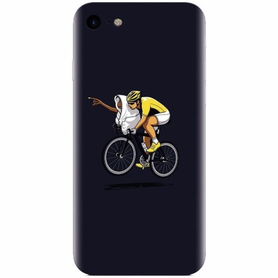 Husa silicon pentru Apple Iphone 6 Plus, ET Riding Bike Funny Illustration foto