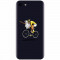 Husa silicon pentru Apple Iphone 7, ET Riding Bike Funny Illustration
