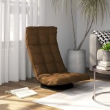 Scaun de podea pivotant, maro, material textil