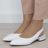 Pantofi albi decupati din piele naturala BY6943-2 03