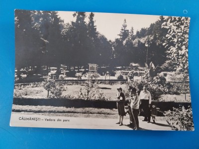 CPIB 23024 CARTE POSTALA - CALIMANESTI. VEDERE DIN PARC, RPR, CIRCULATA, 1961, STAMPILE, TIMBRE foto