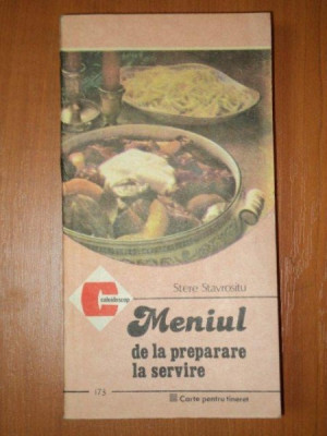 MENIUL DE LA PREPARARE LA SERVIRE de STERE STAVROSITU foto