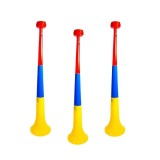 Cumpara ieftin Set 3 Vuvuzele Tricolore Stadion, Meciuri, Petreceri - Goarna Plastic, Sunet Puternic 127dB, Usoare 70g, Barbati, Fotbal