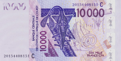 Bancnota Statele Africii de Vest 10.000 Franci 2020 - P318C UNC ( Burkina Faso ) foto