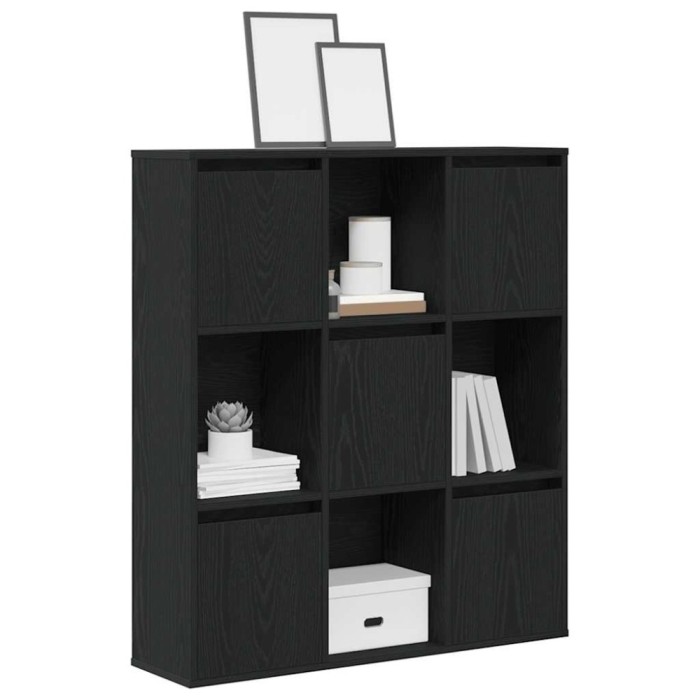 vidaXL Bibliotecă Stejar negru 89x24x101,5 cm Lemn prelucrat 860401