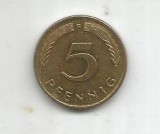 (No2) moneda-RFG Germania-1 PFENNIG-1986 F