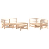 Set mobilier relexare de gradina, 6 piese, lemn masiv de pin