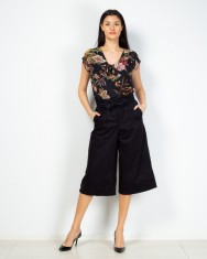 Pantaloni trei sferturi cu talie elastica 2101901031 foto