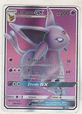 bnk crc Cartonas Pokemon Espeon GX 140/149 foto