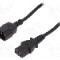 Cablu alimentare AC, 5m, {{Numar miezuri}} fire, culoare negru, IEC C13 mama, IEC C14 tata, ASSMANN - AK-440201-050-S
