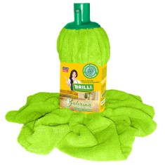 Rezerva mop Brilli Balerina, microfibra, suprafete sensibile, verde