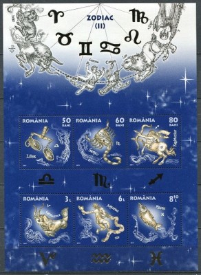 A25 - Romania 2011 - Zodiac (II) bloc neuzat,perfecta stare foto