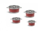 Set oale de gatit inox cu capac sticla 4buc Handy KitchenServ, Bachmayer