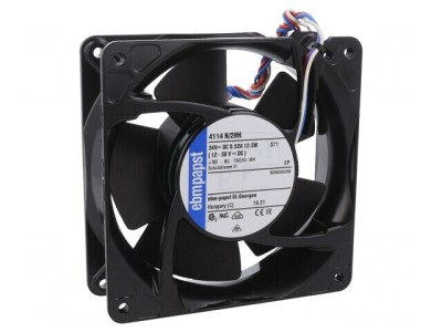 Ventilator DC axial 24V 119x119x38mm 260m3/h 60dBA cu bilă foto