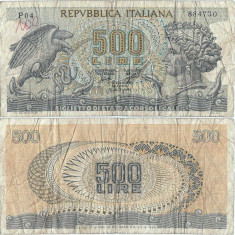 1966 (20 VI), 500 lire (P-93a.1) - Italia!