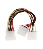 Cablu adaptor Intern PC sursa Molex tata - 2x Molex mama 0.15m, Valueline