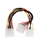 Cablu adaptor Intern PC sursa Molex tata - 2x Molex mama 0.15m, Valueline