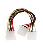 Cablu adaptor Intern PC sursa Molex tata - 2x Molex mama 0.15m Valueline