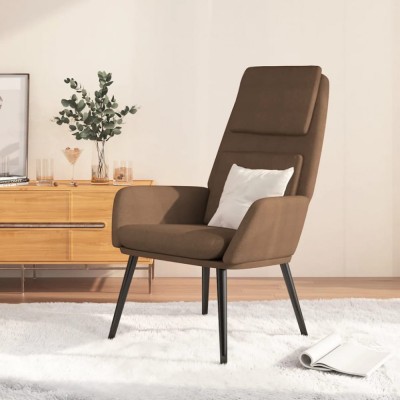 vidaXL Scaun de relaxare, maro, material textil 341315 foto