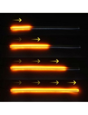 Lumini de zi cu semnalizare dinamica / secventiala tip Tub Neon Flexibil 45 cm foto