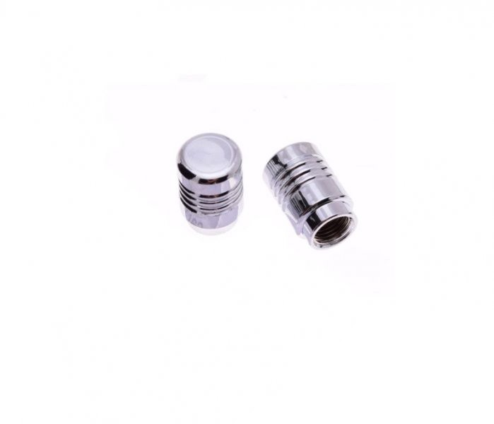 Set 2 capacele ventil rotunde, culoare crom, din aluminiu Cod Produs: MX_NEW AW54011
