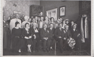 M5 B49 - FOTO - FOTOGRAFIE FOARTE VECHE - grup intelectuali din cluj - anii 1930 foto