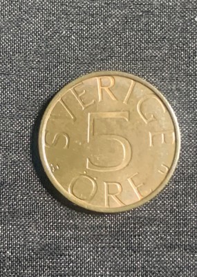 Moneda 5 ore 1980 Sedia foto