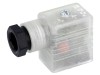 Conector Hirschmann 3 Pini 90&deg; IP65 Mama cu Valva si LED Galben 24V