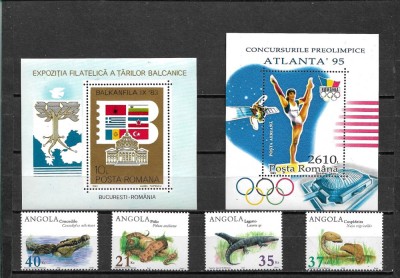 C5742 - lot timbre nestampilate Romania+Angola foto