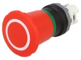 Comutator de siguranță ABB 22mm, 2 poziții, roșu, fără IP66