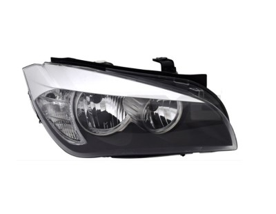 Far BMW X1 (E84), 08.2012-08.2015, partea Dreapta, TYC, tip bec H7+H7+PY21W+W5W; electric; Mulura superioara argintie; cu motor; halogen foto