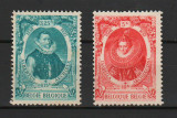 TIMBRE 140c, BELGIA, 1942, ALBERTUS, ISABELLA ; 3,25+6,75 Fr ; 5+10 Fr ; SERIE