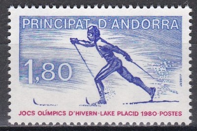 Andorra franceza 1980 - Jocurile Olimpice de iarnă - Lake Placid, MNH foto