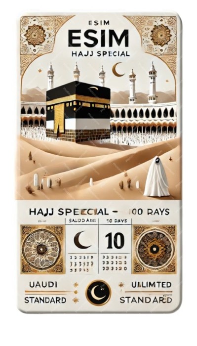 eSIM Hajj Special ARABIA, Unlimited Standard, 10 Days