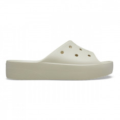 Papuci Crocs Classic Platform Slide Bej - Bone