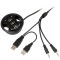 Hub USB Jack 3,5mm cu 2 Porturi și 3 Porturi USB