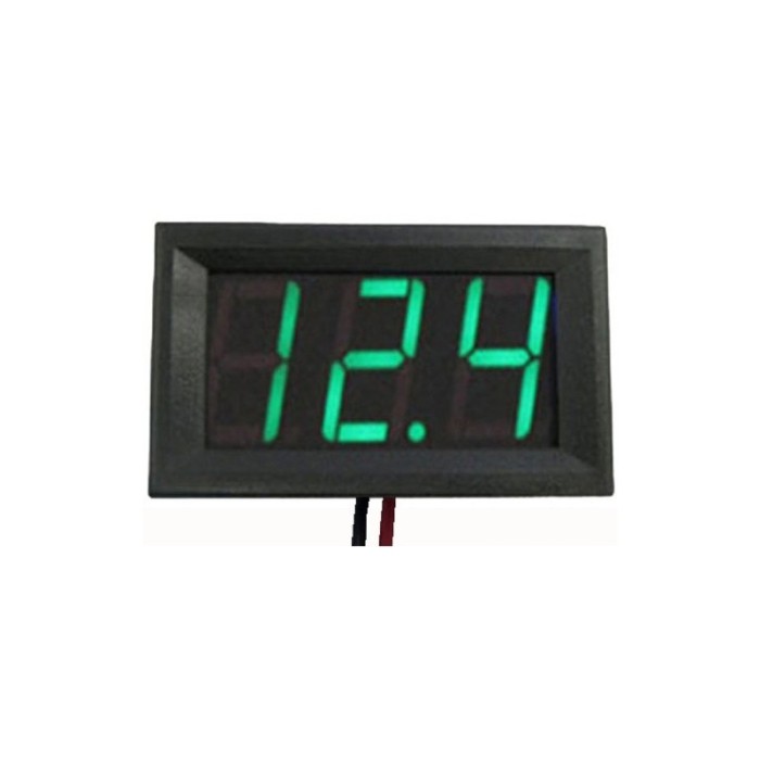 Voltmetru LED 4.5-30Vdc 48x28x22mm verde