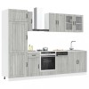 VidaXL Set de dulapuri de bucătărie 8 piese &bdquo;Kalmar&rdquo; lemn Sonoma gri 3314807