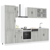 VidaXL Set de dulapuri de bucătărie 8 piese &bdquo;Kalmar&rdquo; lemn Sonoma gri