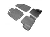 Covorase Auto Cauciuc Tip Tavita Fiat Albea 2002-2012, Protectie Tunel Spate, Negre