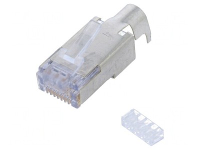 Mufă RJ45 Cat6 Ecranată cu Ghidaj foto