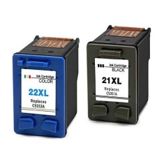 Set 2 cartuse compatibile HP 21xl Black, HP 22xl Color foto