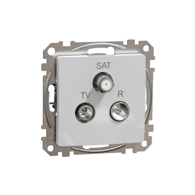 Priza TV R SAT capat 4 dB Schneider Sedna aluminiu SDD113481 foto