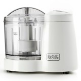 Tocator BXCH120E, 120 W, 2 trepte de viteza, vas din plastic de 0.35 litri, lame din otel inoxidabil, capac cu blocaj de siguranta, alb